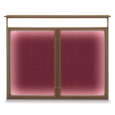 United Visual Products Open Faced Traditional Corkboard, 72x36" UV645A-BRONZE-RUBBER